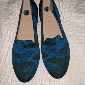 11 Rothy's Teal Camo Loafers BNWB